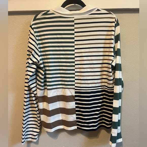 KULE Rugby Patchwork Striped shirt NWOT - Picture 3 of 4